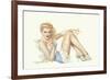 Varga Girl, March 1943-Alberto Vargas-Framed Art Print