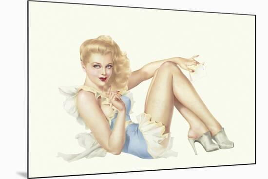 Varga Girl, March 1943-Alberto Vargas-Mounted Art Print