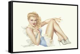 Varga Girl, March 1943-Alberto Vargas-Framed Stretched Canvas