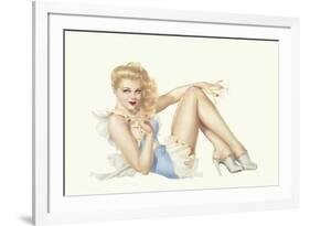 Varga Girl, March 1943-Alberto Vargas-Framed Premium Giclee Print