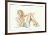 Varga Girl, March 1943-Alberto Vargas-Framed Premium Giclee Print