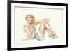 Varga Girl, March 1943-Alberto Vargas-Framed Premium Giclee Print