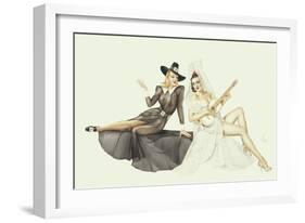 Varga Girl, May 1941-Alberto Vargas-Framed Art Print