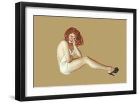 Varga Girl, May 1943-Alberto Vargas-Framed Art Print