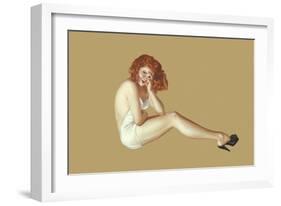 Varga Girl, May 1943-Alberto Vargas-Framed Art Print