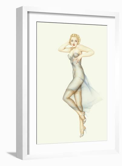 Varga Girl, November 1940-Alberto Vargas-Framed Art Print