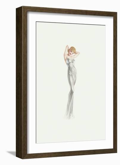 Varga Girl, November 1942-Alberto Vargas-Framed Art Print