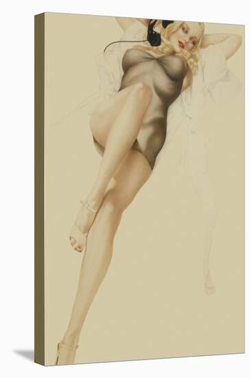 Varga Girl, October 1940-Alberto Vargas-Stretched Canvas