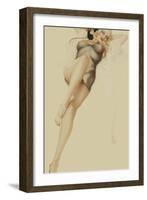 Varga Girl, October 1940-Alberto Vargas-Framed Art Print