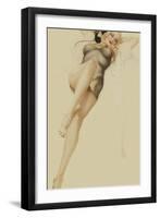 Varga Girl, October 1940-Alberto Vargas-Framed Art Print