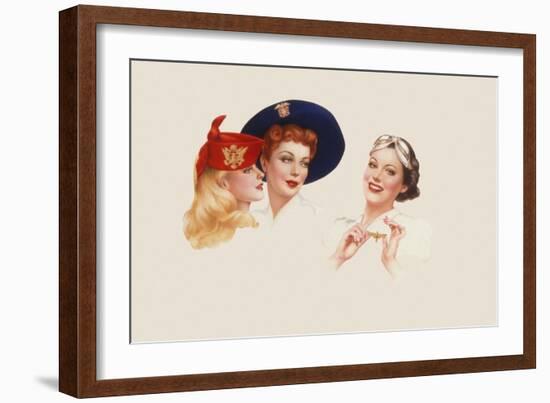 Varga Girl, October 1941-Alberto Vargas-Framed Art Print