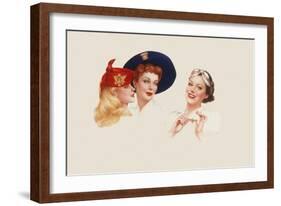 Varga Girl, October 1941-Alberto Vargas-Framed Art Print