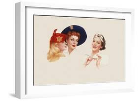 Varga Girl, October 1941-Alberto Vargas-Framed Art Print