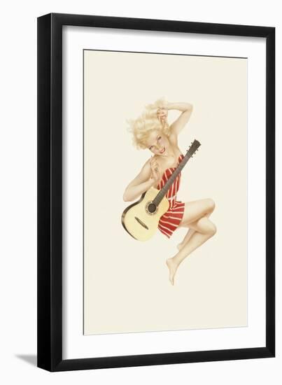 Varga Girl, October 1942-Alberto Vargas-Framed Art Print