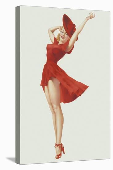 Varga Girl, September 1941-Alberto Vargas-Stretched Canvas