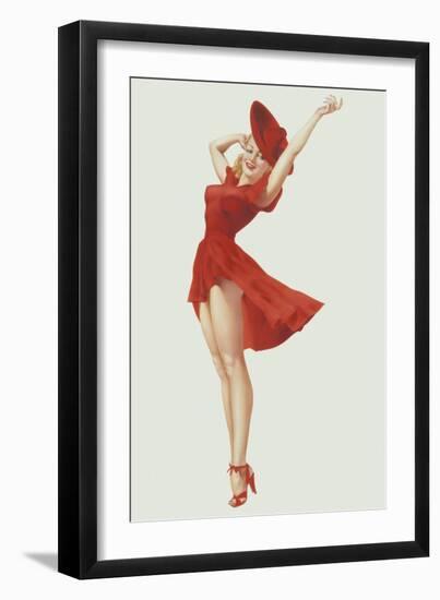 Varga Girl, September 1941-Alberto Vargas-Framed Art Print