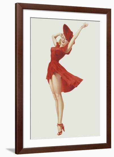 Varga Girl, September 1941-Alberto Vargas-Framed Art Print