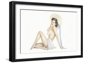 Varga Girl, September 1942-Alberto Vargas-Framed Art Print