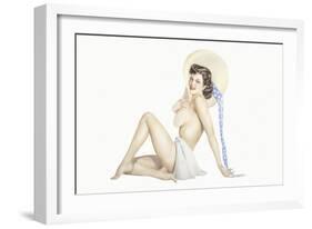 Varga Girl, September 1942-Alberto Vargas-Framed Art Print