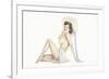 Varga Girl, September 1942-Alberto Vargas-Framed Art Print