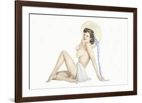 Varga Girl, September 1942-Alberto Vargas-Framed Art Print