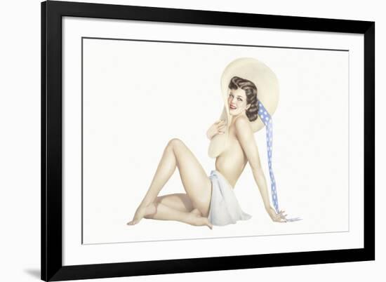 Varga Girl, September 1942-Alberto Vargas-Framed Art Print