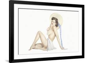 Varga Girl, September 1942-Alberto Vargas-Framed Art Print