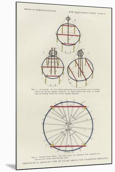 Variations in Circular Type of House Among the Taurepang-null-Mounted Giclee Print