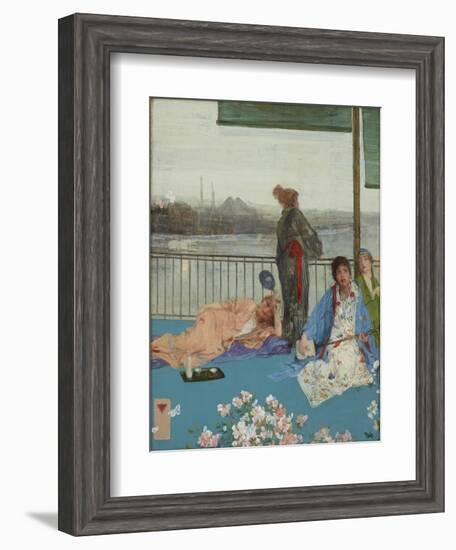 Variations in Flesh Colour and Green, the Balcony, C.1870-79-James Abbott McNeill Whistler-Framed Giclee Print