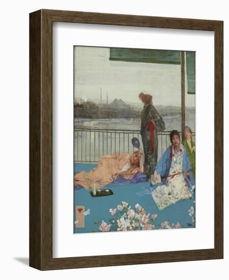 Variations in Flesh Colour and Green, the Balcony, C.1870-79-James Abbott McNeill Whistler-Framed Giclee Print