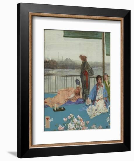 Variations in Flesh Colour and Green, the Balcony, C.1870-79-James Abbott McNeill Whistler-Framed Giclee Print