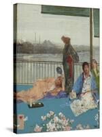 Variations in Flesh Colour and Green, the Balcony, C.1870-79-James Abbott McNeill Whistler-Stretched Canvas
