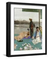 Variations in Flesh Colour and Green: the Balcony, C. 1870-James Abbott McNeill Whistler-Framed Giclee Print