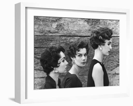 Variations of an Italian Haircut Labeled with Artistic License by Hairdresser Marcel-Yale Joel-Framed Photographic Print