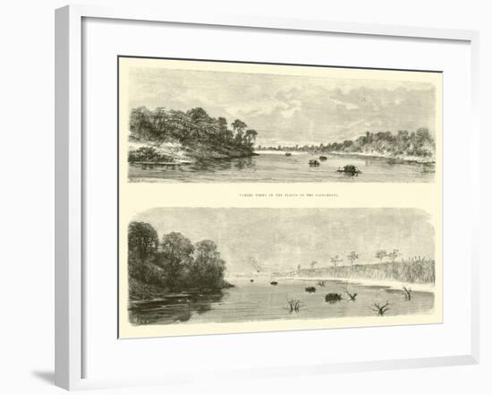 Varied Views in the Plains of the Sacramento-Édouard Riou-Framed Giclee Print