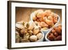 Varieties of Nuts: Cashew, Pistachio, Almond.-Voy-Framed Photographic Print