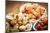 Varieties of Nuts: Cashew, Pistachio, Almond.-Voy-Mounted Photographic Print