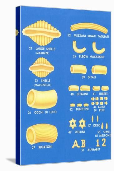 Varieties of Pasta-null-Stretched Canvas