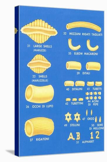 Varieties of Pasta-Found Image Press-Stretched Canvas