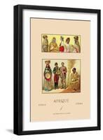 Variety of African Costumes-Racinet-Framed Art Print