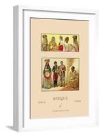 Variety of African Costumes-Racinet-Framed Art Print