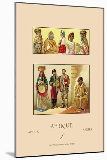 Variety of African Costumes-Racinet-Mounted Art Print