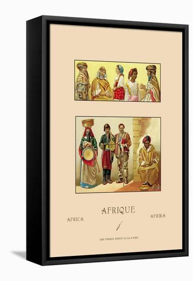 Variety of African Costumes-Racinet-Framed Stretched Canvas