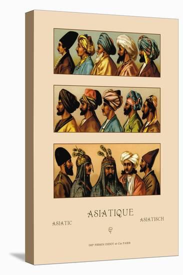 Variety of Asiatic Head-Coverings-Racinet-Stretched Canvas