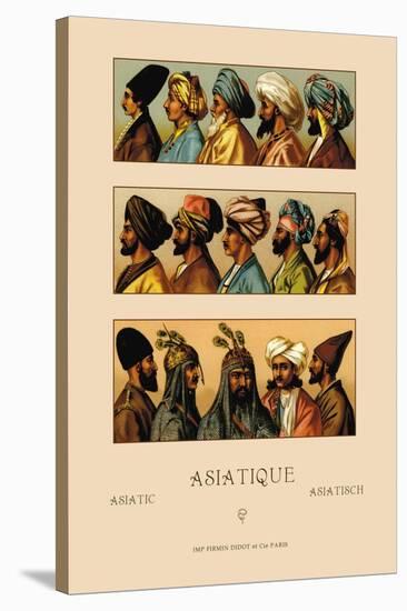 Variety of Asiatic Head-Coverings-Racinet-Stretched Canvas