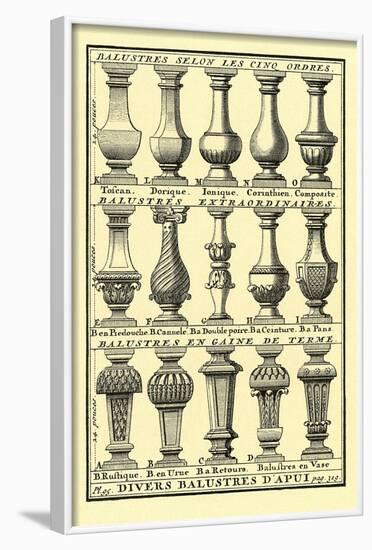 Variety of Balustrades-null-Framed Art Print