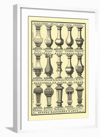 Variety of Balustrades-null-Framed Art Print