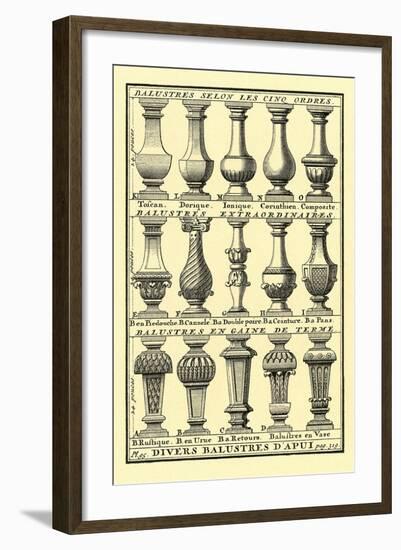 Variety of Balustrades-null-Framed Art Print