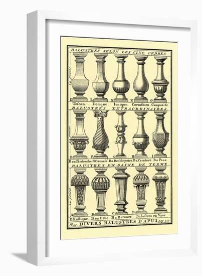 Variety of Balustrades-null-Framed Art Print