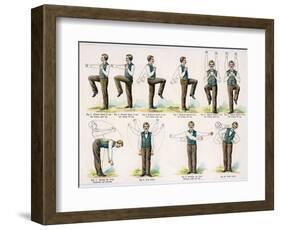 Variety of Body Exercises Requiring No Special Apparatus That Will Keep Any Chap in Good Shape-null-Framed Photographic Print